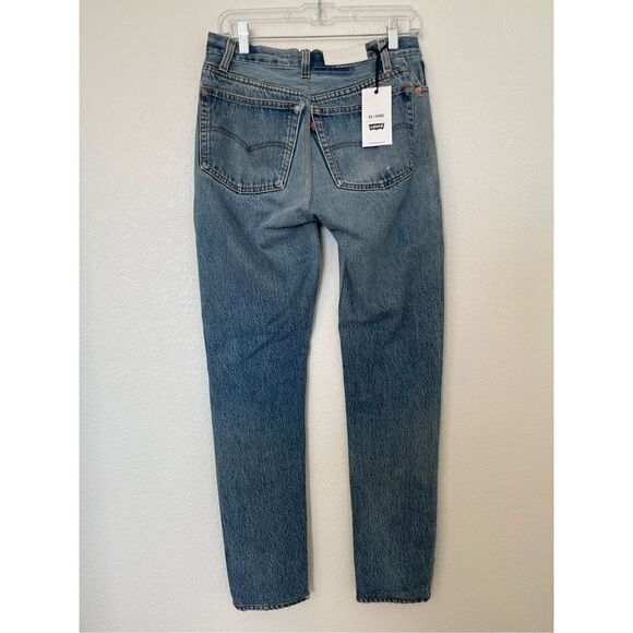 Re/Done Levi’s Mid Rise Skinny Indigo Jeans NWT - Picture 4 of 11